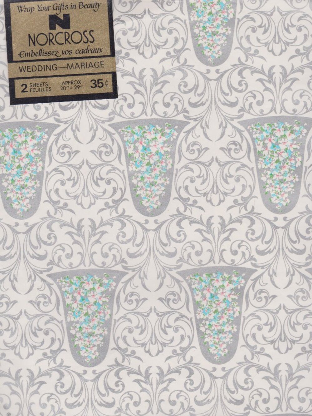 [NORCROSS] Vintage Wedding Bell Giftwrap (c. 1950s-60s)